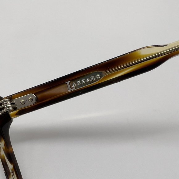 Lazzaro Romano Havana Men's Square Full Eyeglass Frames Brown Tortoise 52-18-145 - Picture 6 of 10